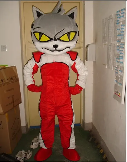 Nieuwe Volwassen Racing Cat Mascot Kostuum Halloween Kerst Jurk Full Body Props Outfit Mascotte Kostuum