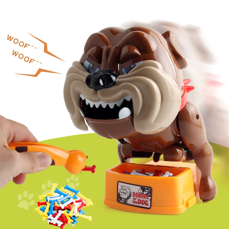 

Funny Tricky Toys Bad Dog Chew Bone Action Games Biting Wake Dog Parents Interactive Toys Party Family Game Kids Xmas Gift