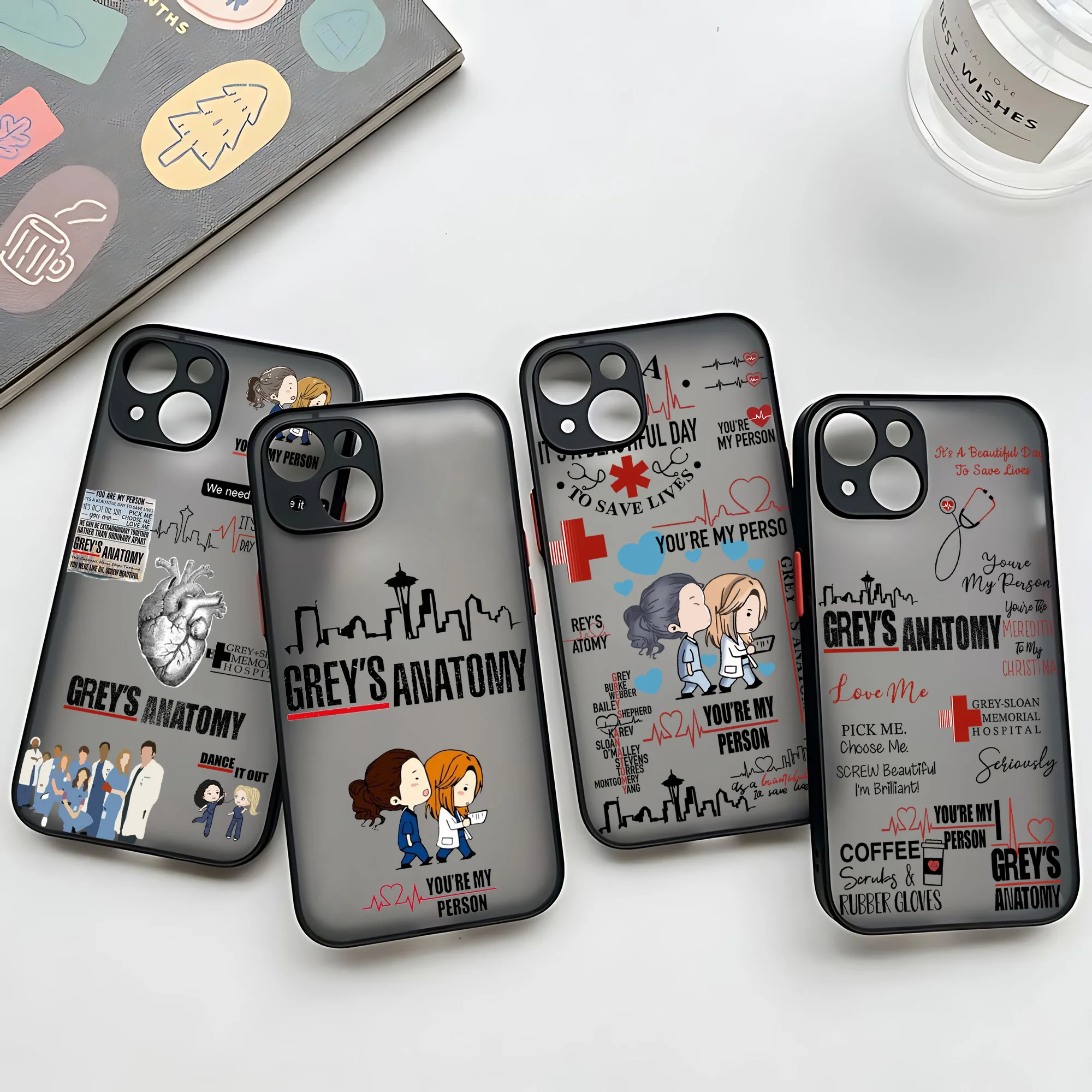 Capa de Celular HOT Grey's Anatomy You Are My Person para iPhone 17 16e 16 15 14 13 12 11 Mini Pro Air Max X XR XSMax 7 8 6 Plus Fosca