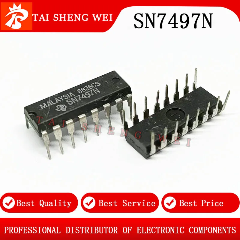 5PSC brand new original SN7497N DIP-16 synchronous 6-bit binary rate multiplication IC chip SN7497 DIP-16 integrated circuit IC
