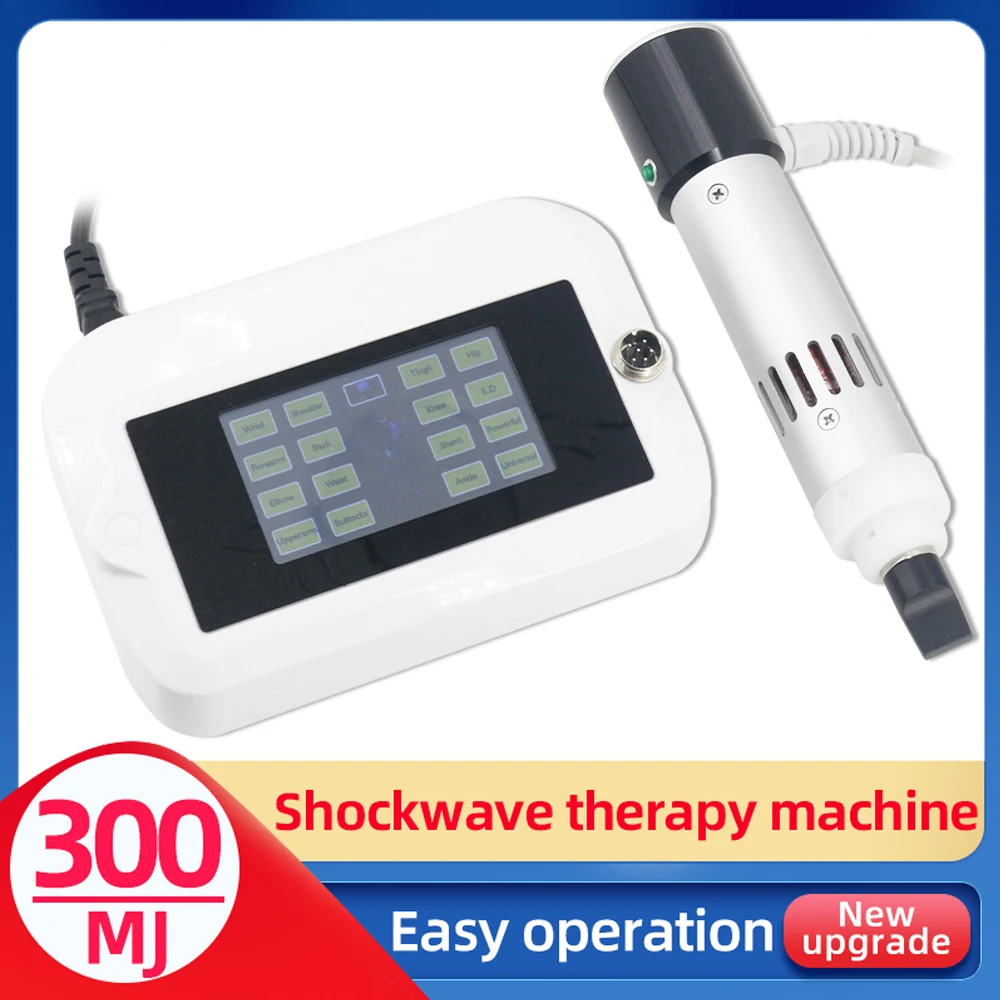 

300MJ Portable Shockwave Therapy Machine Pain Relief Deep Muscle Relax ED Treatment Body Massager Physiotherapy Shock Wave