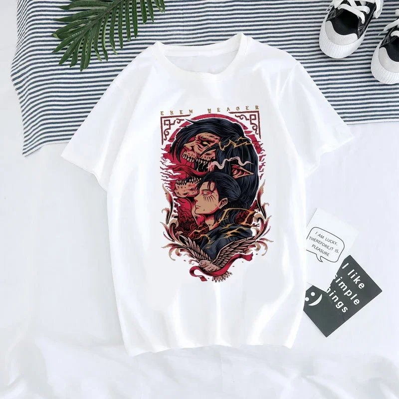 New Japanese Anime T-shirt Men Attack on Titan T-shirts Unisex Y2k Harajuku Graphic T Shirts Summer Tops HIP HOP Style Tee Shirt