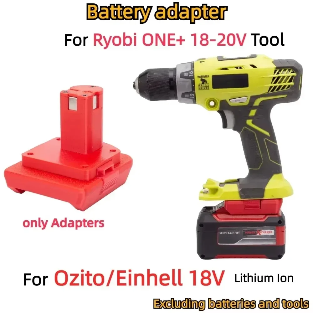 

1 X Battery Adapter/Converter for Einhell power X-Change/OZITO 18V Battery TO Ryobi 18V/20V ONE+ System Cordless Power Tools