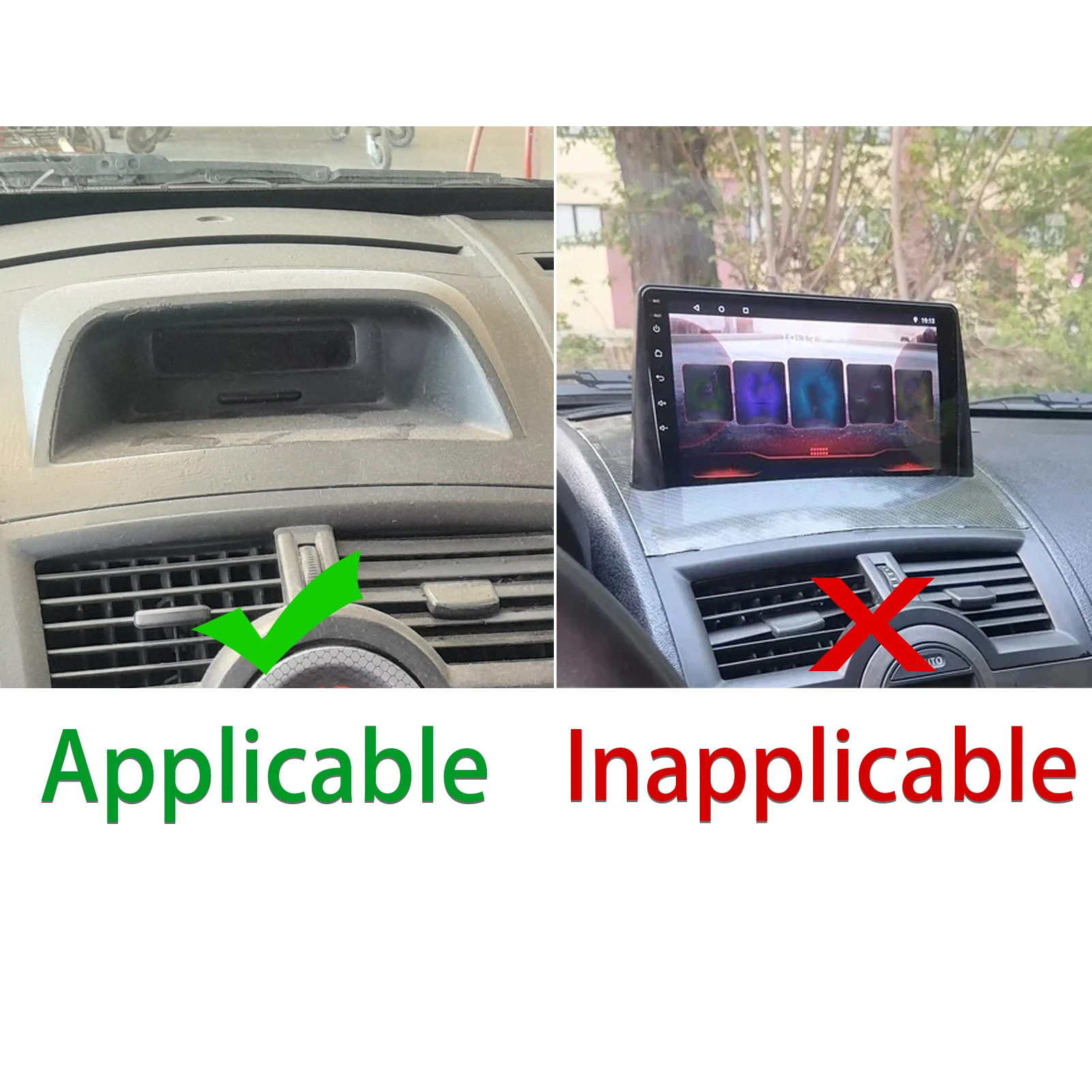 For Renault Megane II 2004-2008 Real Carbon Fiber Stickers Central Digital Display Panel Car Accessories Interior decorative