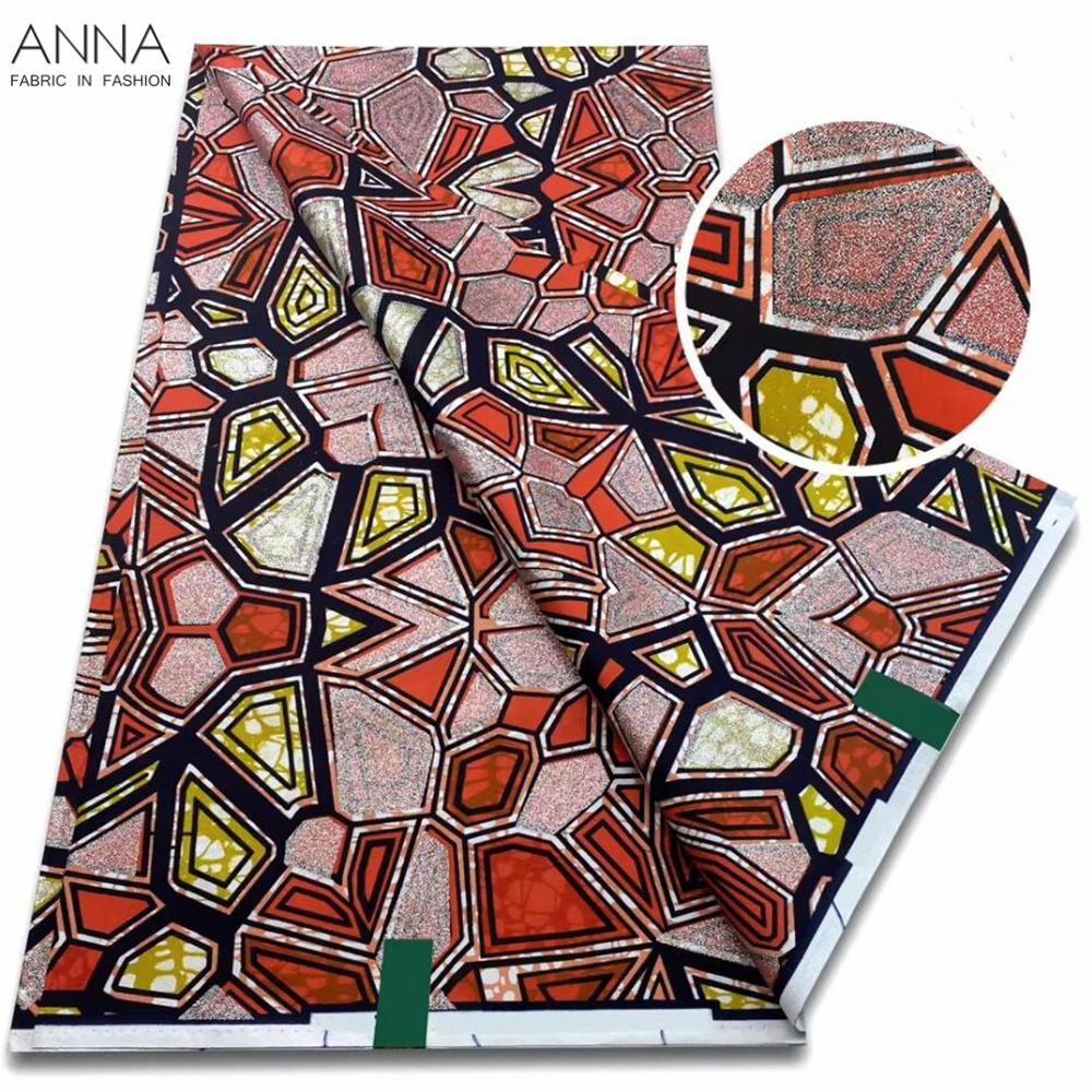 Grand Super 100% Cotton African Wax Fabric High Quality Ankara Wax Print Fabric 6yards Women Fabric For Sewing VLS-62