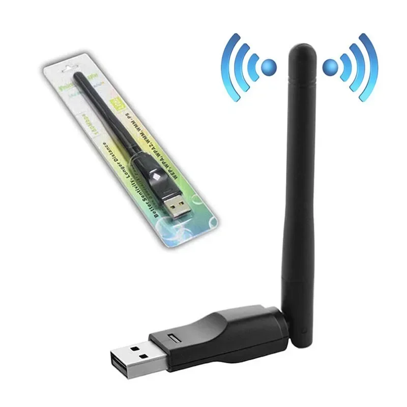 Adattatore di rete piccolo USB per scheda chip wireless RT8188 da 150 M con antenna WIFI per computer