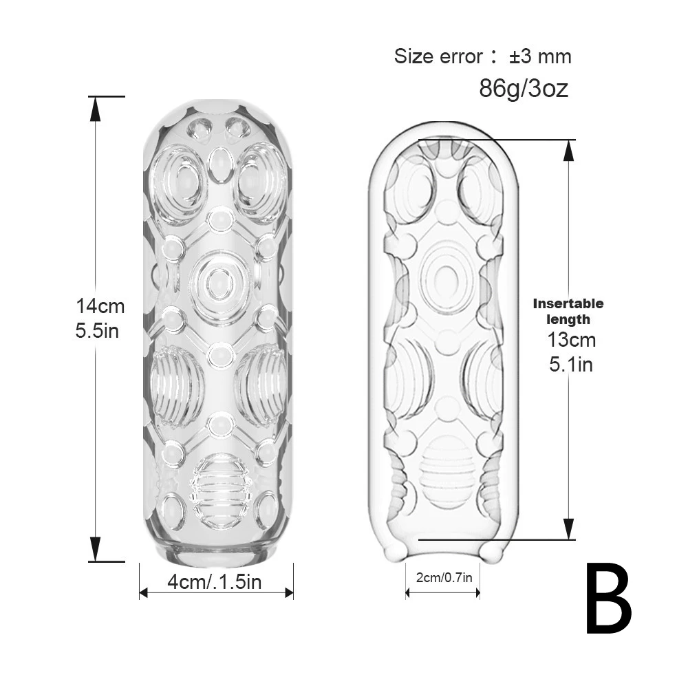 Transparent Silicone Masturbation Cup for Men Pussy Pocket Soft Blowjob Toys Orgasm Male Masturbator Oral Sex Toys for Adult xxx