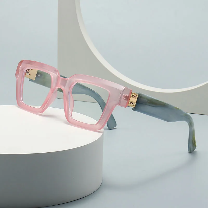 Fashion Square Dicken Rahmen Lesebrille Frauen Blau Licht Blockieren Presbyopie Brillen Für Männer Komfortable Computer Gläser – Detail 3