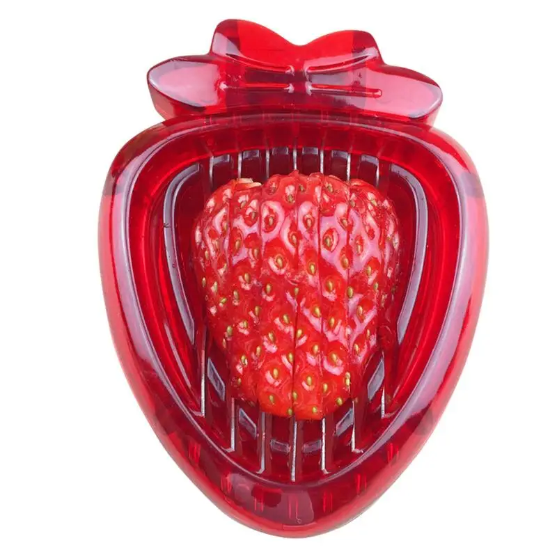 Strawberry Slicer Kitchen Gadget Stainless Steel Cutter Fruit Egg Slicer Veggie Slicing Tool Cherry Tomato Slicer Multipurpose