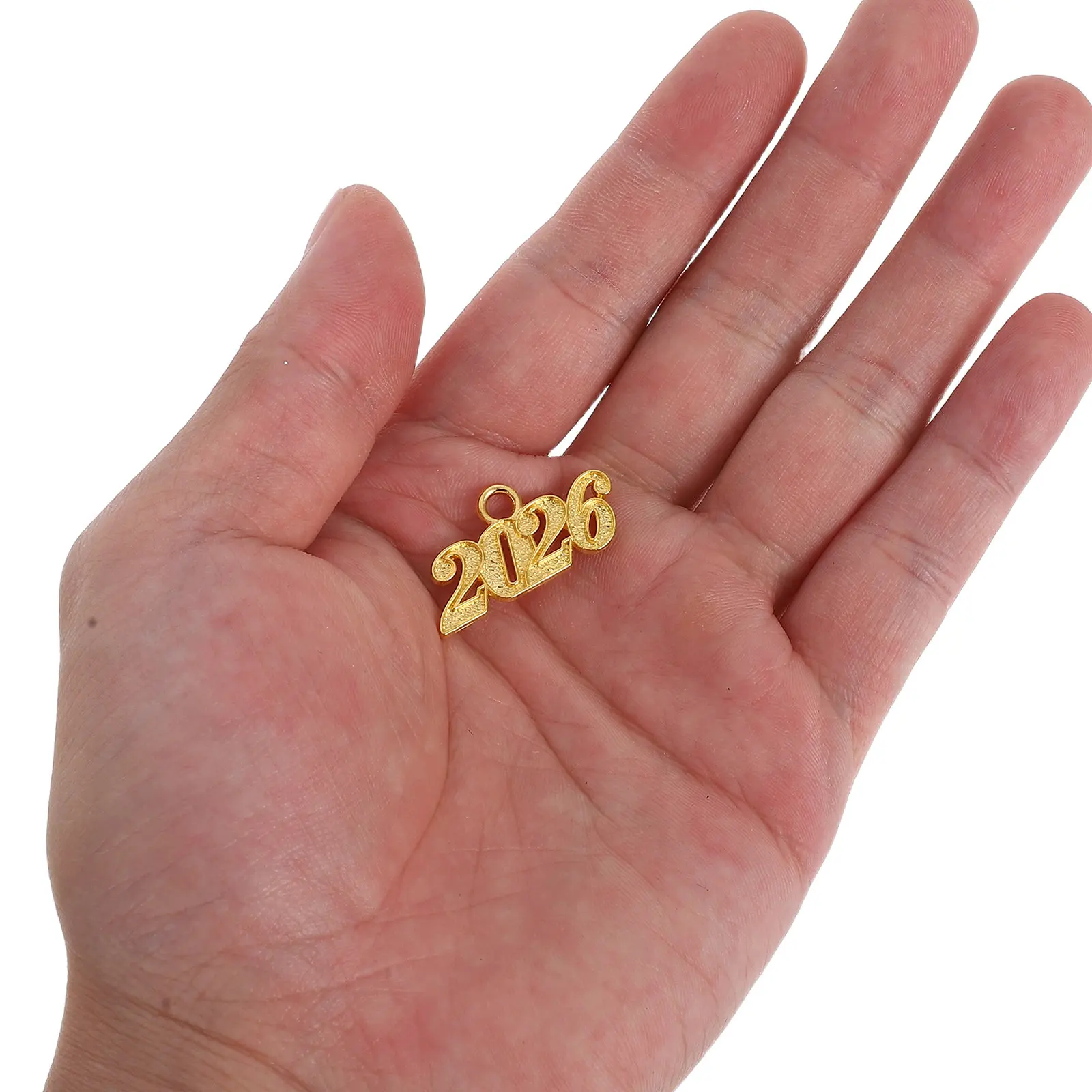 

100Pcs 2026 Number Pendants Graduation Charm Metal Tassel Craft Accessories DIY Jewelry Making Graduation Cap Decorations