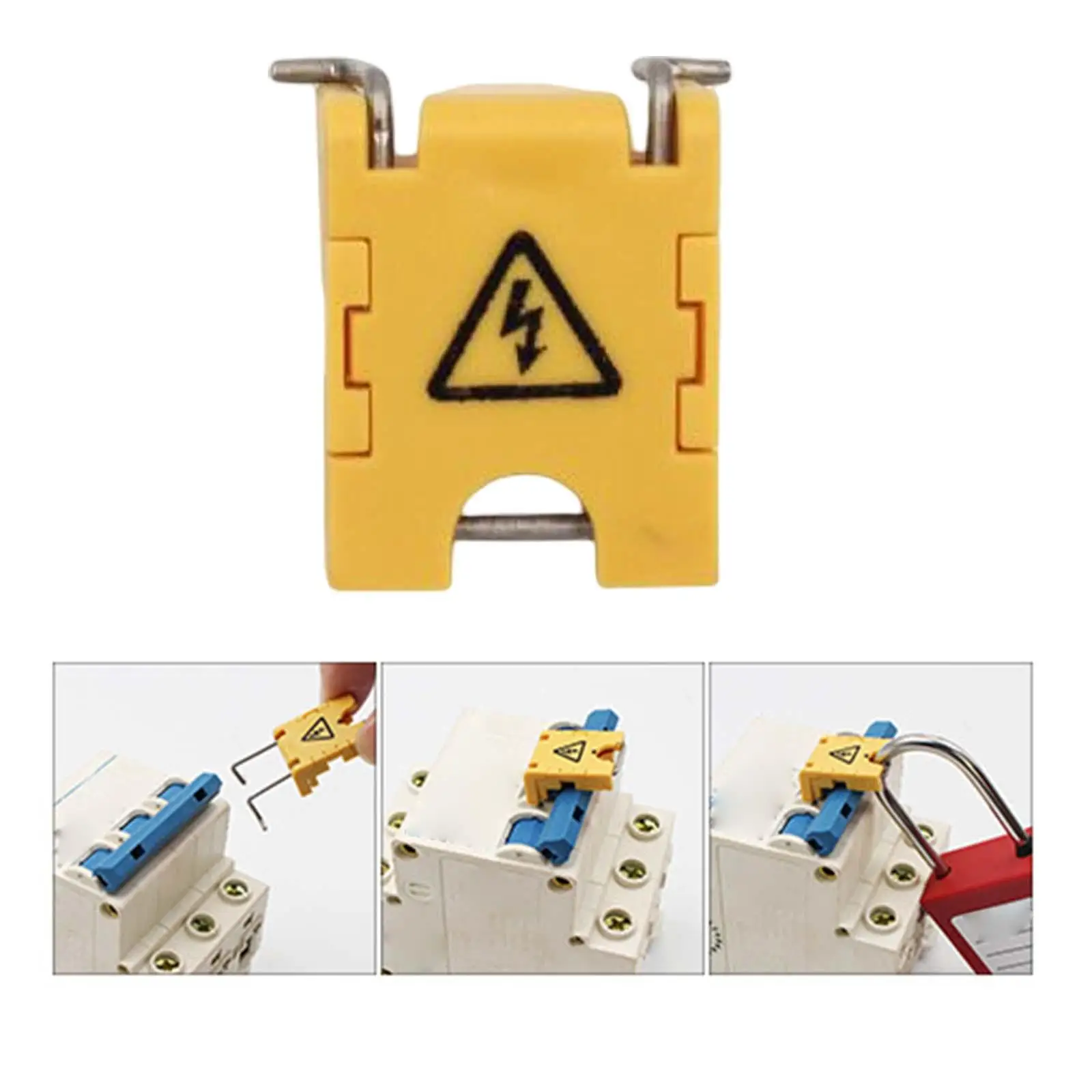Circuit Breaker Lockout Engineering Plastic Mini Safety Lock for Single Multi Pole Breakers with Lid Fitment