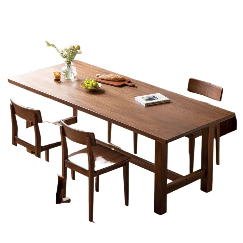 

Solid wood dining table Modern simple oak and chairs Log dining Household diningAsh wood large board Office