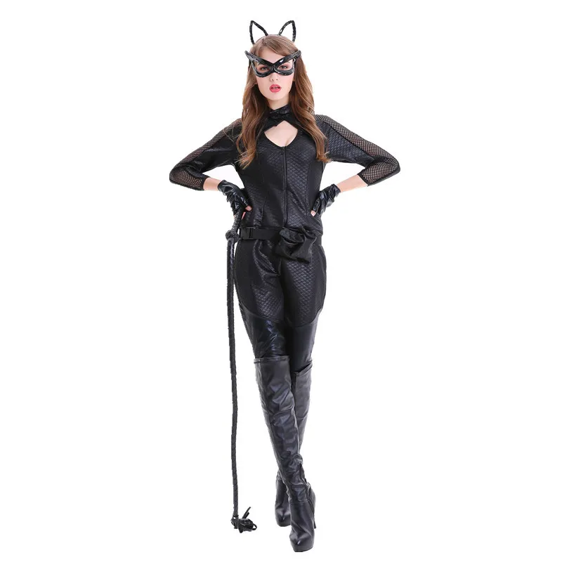 Halloween Cat Woman Coaplay Uniform Nightclub Bar DS Pole Dancing Performance Costume