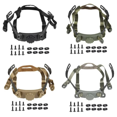 Imagen 1 del producto Sistema de suspensión interior para casco táctico, cascos CS portátiles, correa de bloqueo de cabeza ajustable, accesorios para casco de corte alto FAST SF