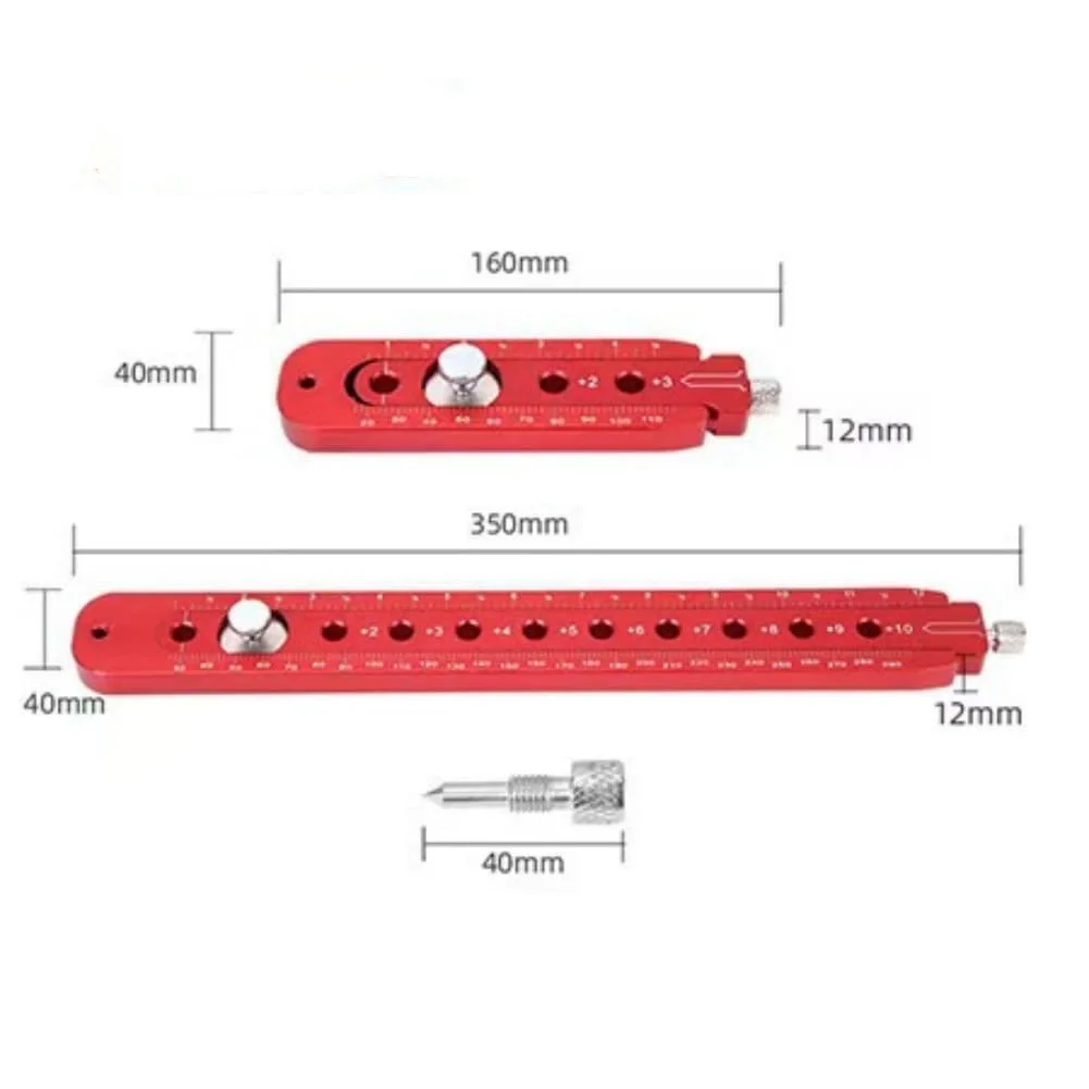 Multi-Function Scribing Tool Adjustable Woodworking  Adjustable Precise Circle Drawing Tool DIY Scriber Line Maker Aluminum Tool