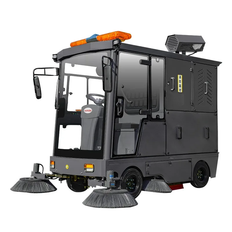 SP15 industrial driving sweeper factory road, warehouse floor cleaning dust leaf sweeper
