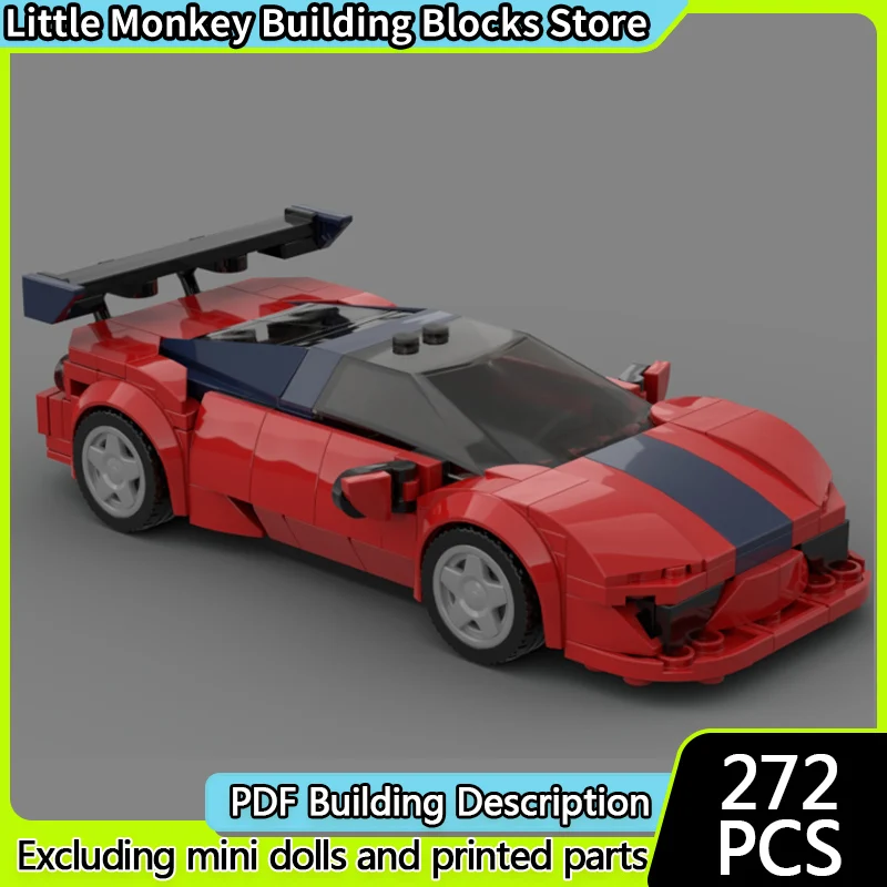 

Модель скоростного гоночного автомобиля MOC, строительные кирпичи, 720, верхний уровень, спортивный автомобиль, модульная технология, детские праздничные подарки, сборка игрушек, костюм