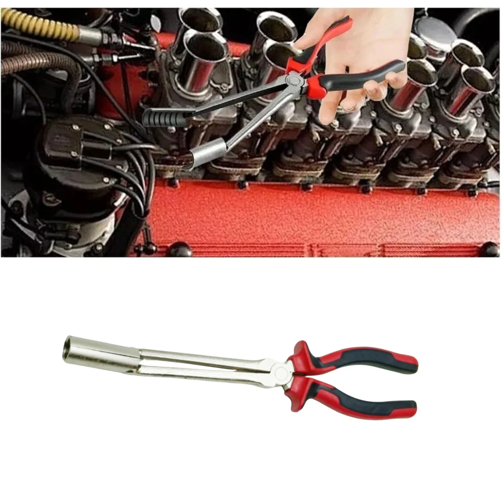 

Car Spark Plug Wire Removal Pliers Tool Ignition Wire Puller 45# Steel Ergonomic Non-Slip Handle Hose Remover for Mechanic & DIY