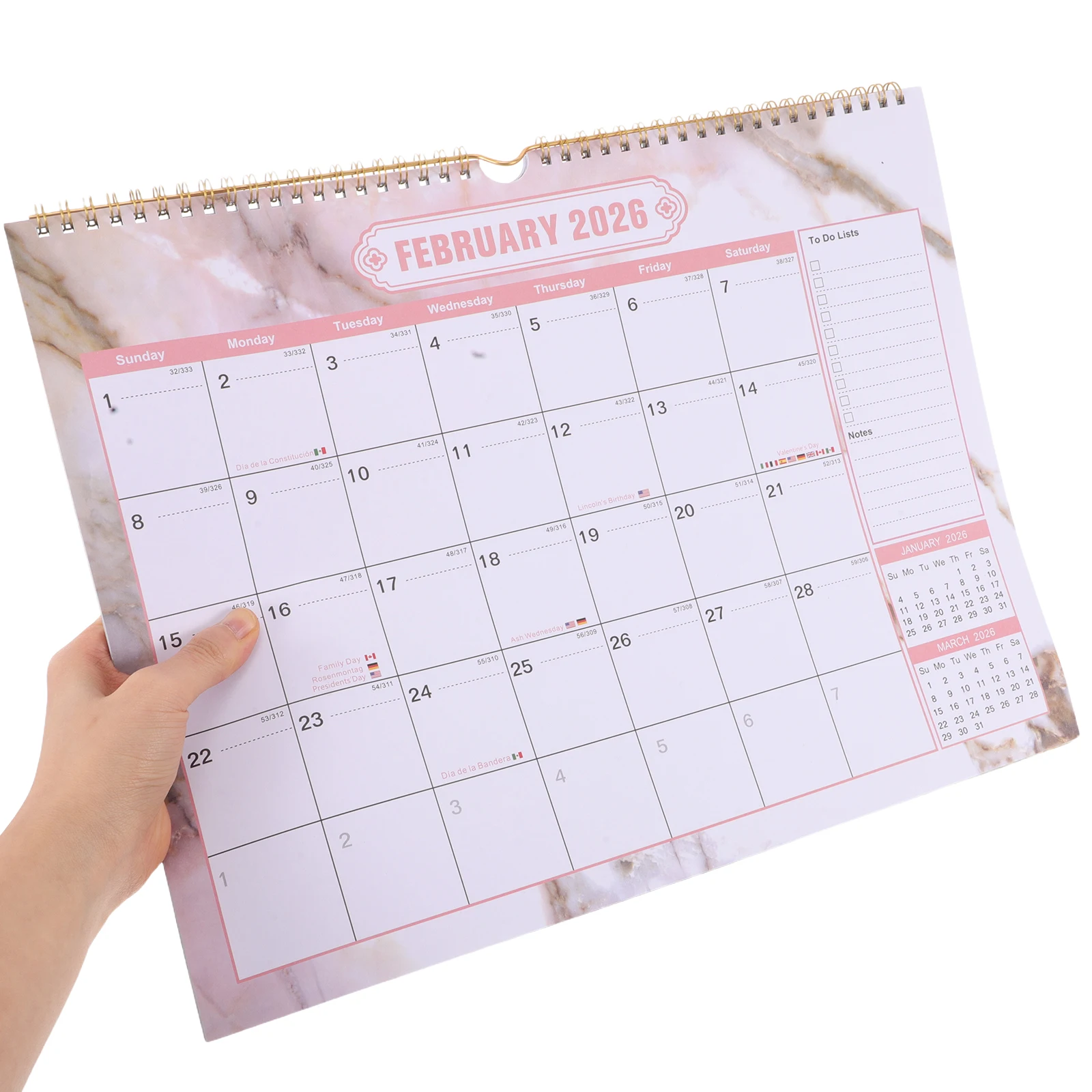 

Wall Calendar 2025 2026 English Layout Yearly Stylish Family Office School Holiday Reminder Planning Tool