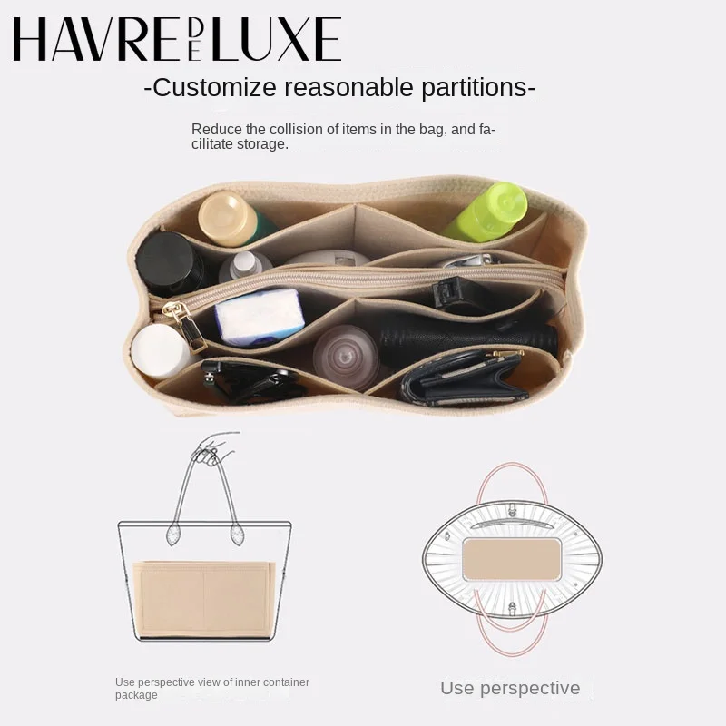 HAVREDELUXE Базовая корректирующая сумка для тренера, сумка-тоут City30, черная Нижняя подкладка, кошелек, вставка, подкладка для хранения,