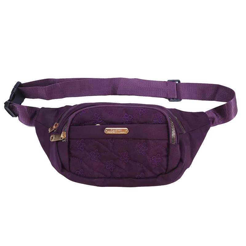 Sac banane de grande capacité pour femme, sac de poitrine étanche, sac de téléphone portable de sport, sac de messager de course, portefeuille de caissier d'affaires