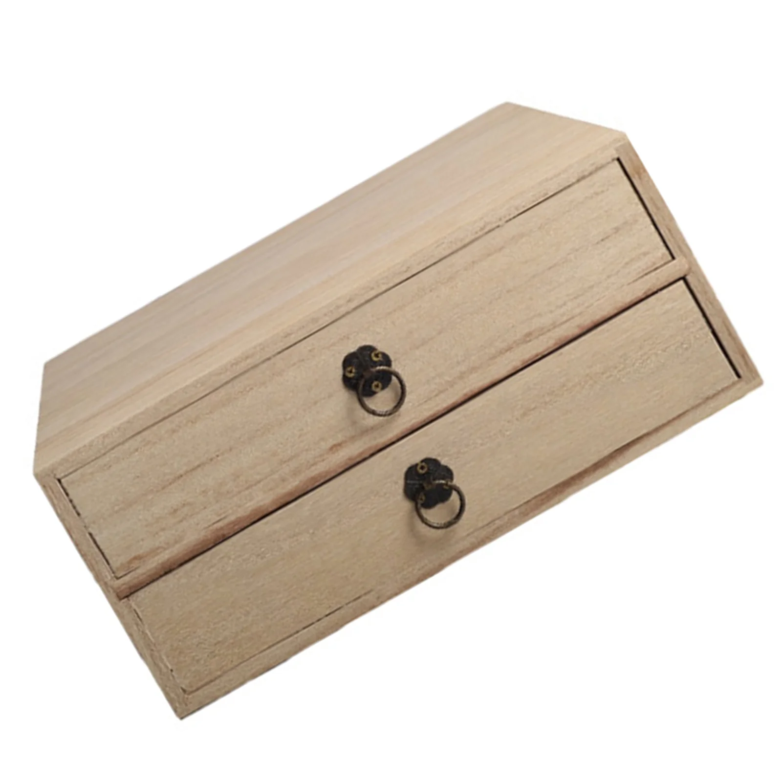 

1pc Wooden Sundries Organizer Box Dual Layer Drawer Storage Container For Desktop Multipurpose Wooden Box Party Decoration Gift