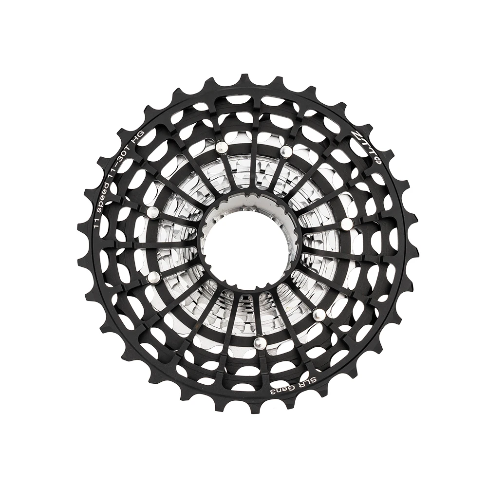 ZTTO 11/12 Speed Ultraight Road Bike Cassette Black-silver 11s 28T Sprocket 11-30T 11-32T 11-34T Freewheel Gravel Cassette K7