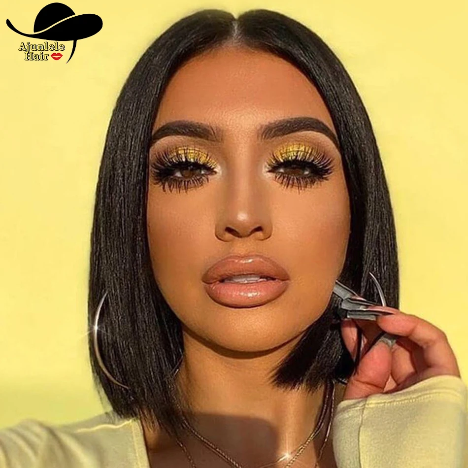 

Малайзийские волосы, короткий парик боб 13X4, кружевной фронтальный парик из натуральных волос, прямой парик, 100% человеческие волосы, натуральный цвет, оптовая цена