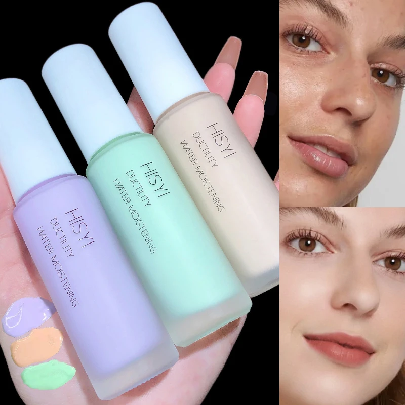 Primer sedoso y transparente, crema natural para iluminar y prevenir el maquillaje de venir fácilmente, base líquida,