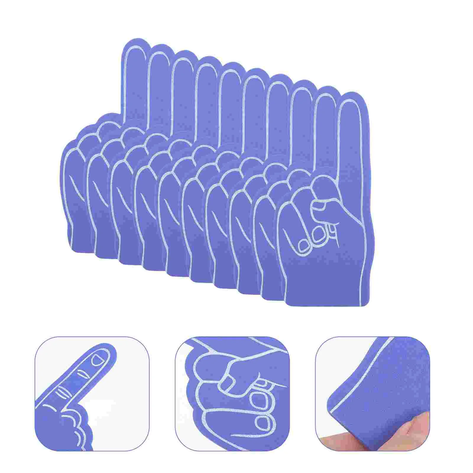 Foam Fingers for Sports Mini Football Accessory Pompom Party Supply Child Baby Fan