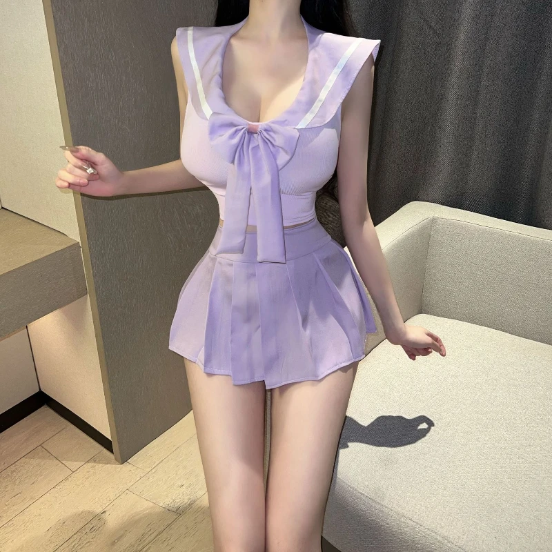 

Японский косплей, эротическая студенческая форма, искушение, матросский воротник, топ, клетчатая мини-юбка, сексуальная секретарша, школьница, костюмы для ролевых игр