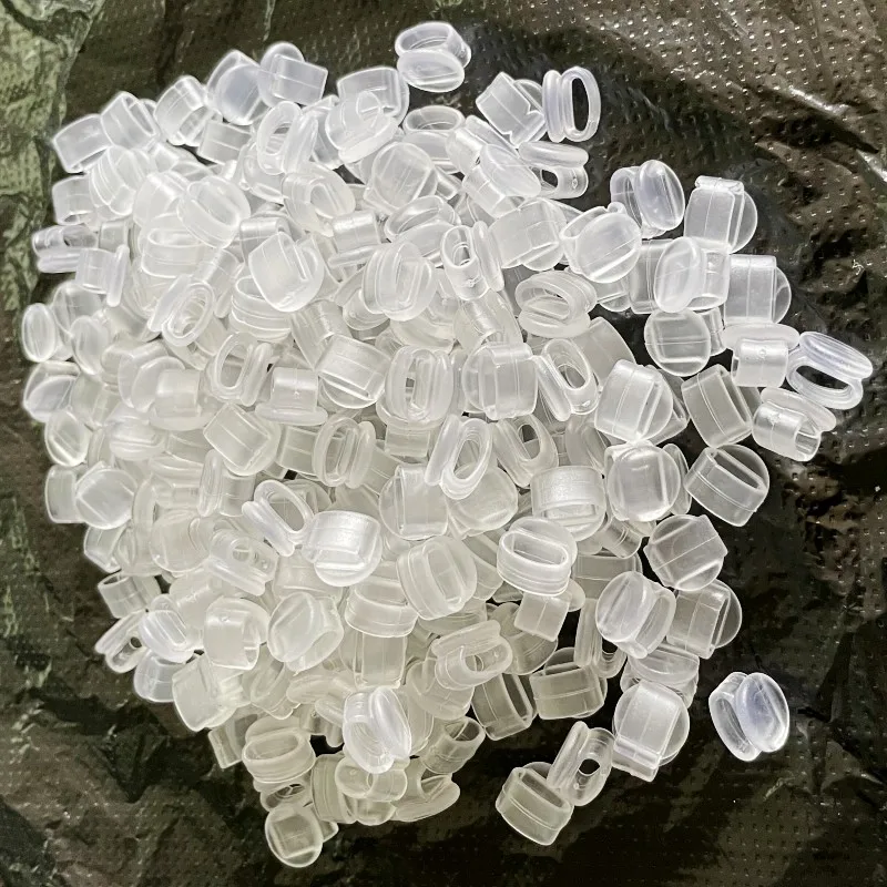 500 PCS Elliptical Smooth Soft Flexible Elasticity Straw Fashion Transparent DIY PVC Ornaments