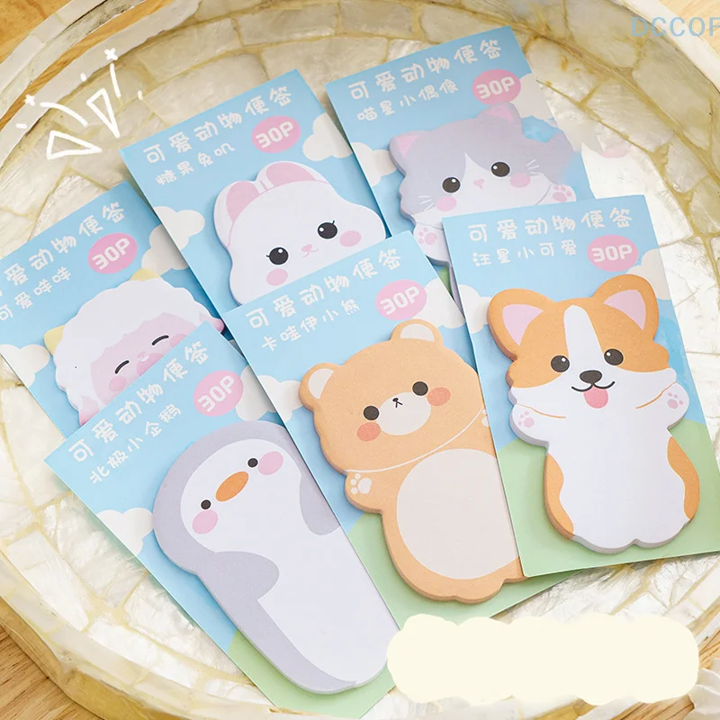 Cartoon Penguin Rabbit Animals Memo Pad Sticky Notes Memo Notebook N Times Stationery School Supplies Kawaii Stationery