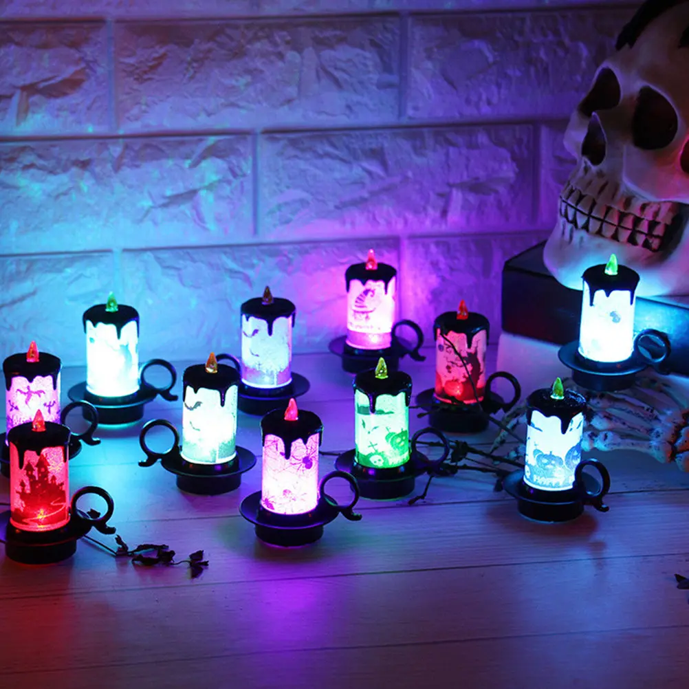 6PCS LED les Halloween Decor Halloween C Colorful Luminous C Lamp Decor naments Desktop Lamp Home Garden Party