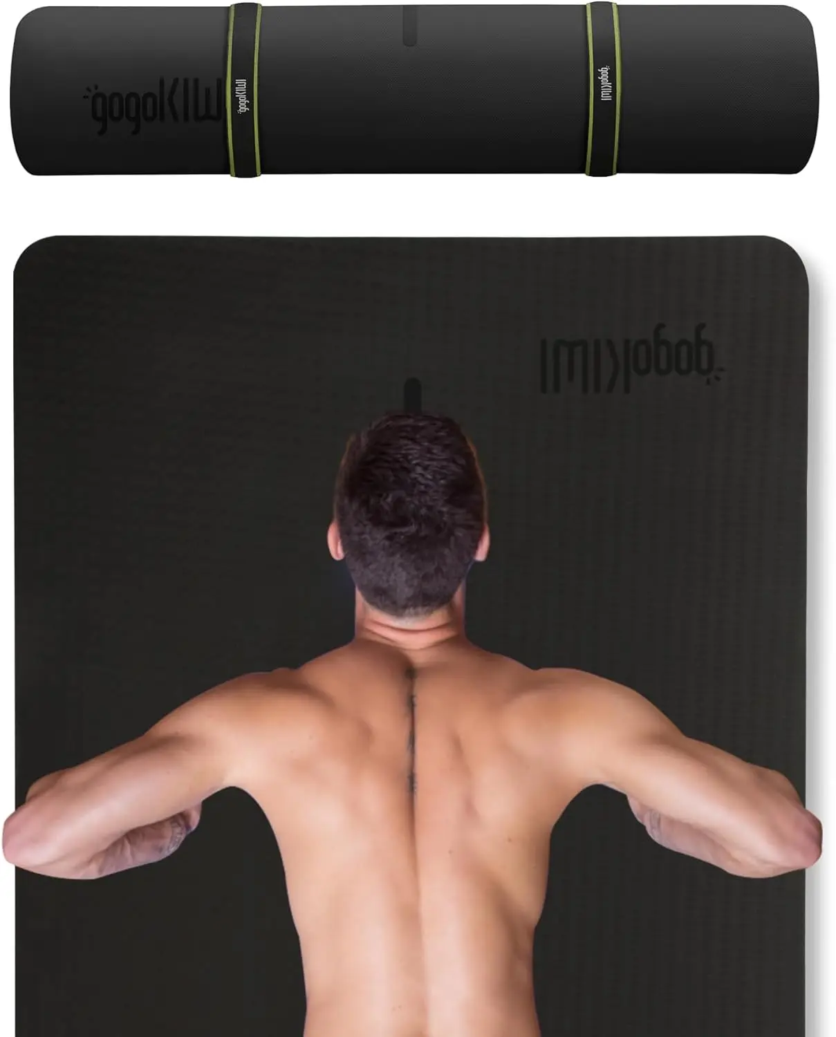 (72L X 36W) Non Slip Fitness & Exercise Mat With Alignment Marks For Yoga, Pilates, Floor Wo