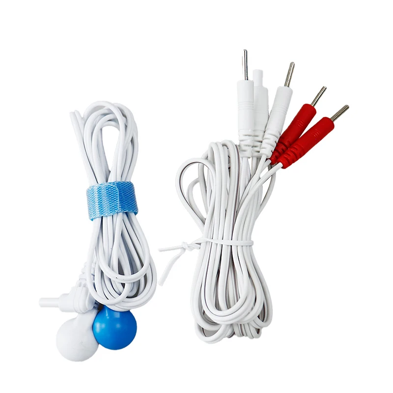 Electrode Wire Snap Connection Electrode Pad Cable For EMS Muscle Stimulator Massager Plug 2/4 Way Wires