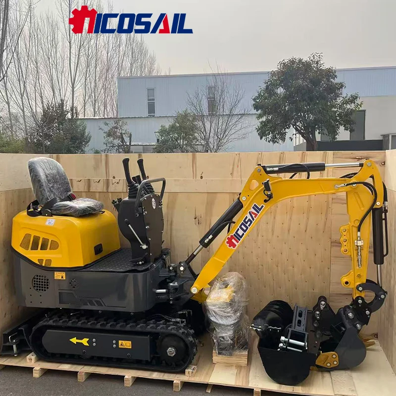 Nicosail 1.2T 8.6KW Mini Excavator for Farm Soil Digging Garden Flower Bed Excavating Fence Line Trenching Work