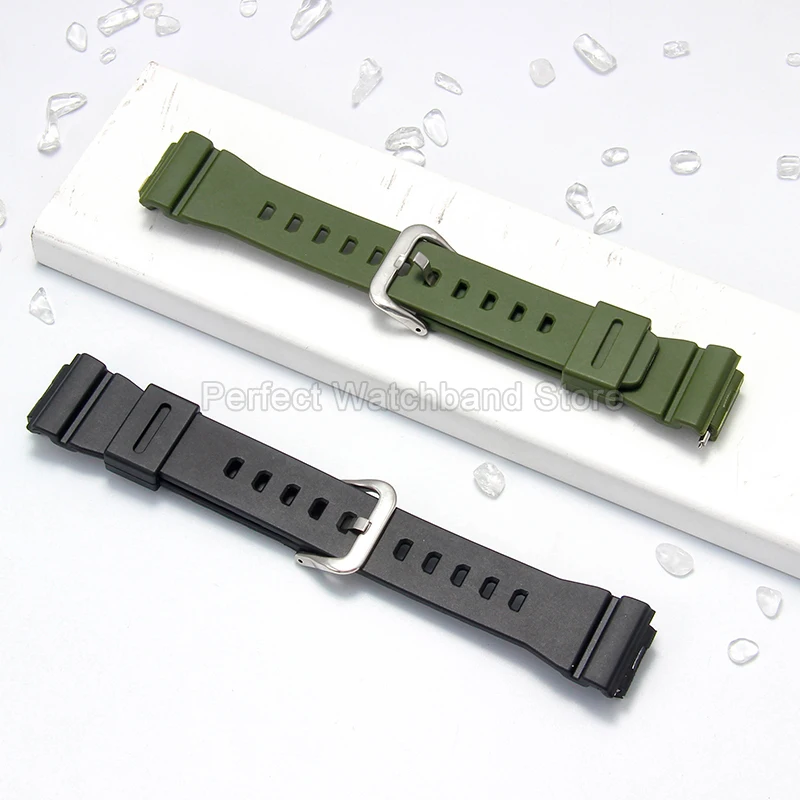 حزام ساعة من الراتنج فائق المرونة مضاد للخدش 16 ملم لساعة Casio Octagon GM-S2100 سريع التحرير من مادة TPU اتصال محدب ثابت