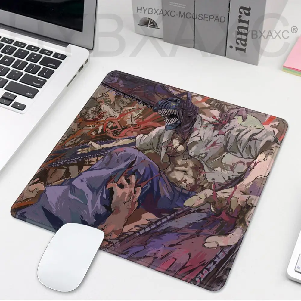 HYBXAXC Anime C-Chain saw M-Man Small Mouse Pad Desk Desktop Computer Keyboard Wireless Mouse Boy Girl Gift for Play games