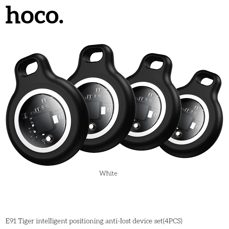 

HOCO 4 Piece Anti-lost Tracker for Apple Airtag Replacemen IOS Find My Bluetooth GPS Tracker For Luggage Key Finder with Case