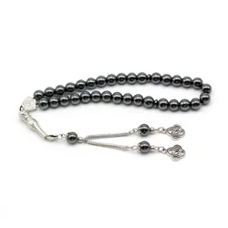 Exquisite black gallstone 8 mm 33 rosary beads beaded Islamic Arab Turkish prayer beads bracelet