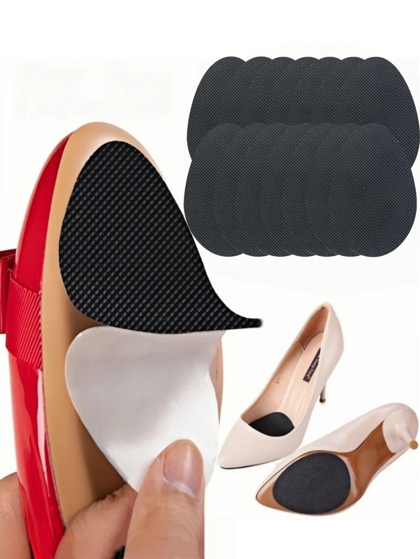 2-10 pairs of high heels, self-adhesive anti slip insole, sole protection patch, high-quality silicone pad