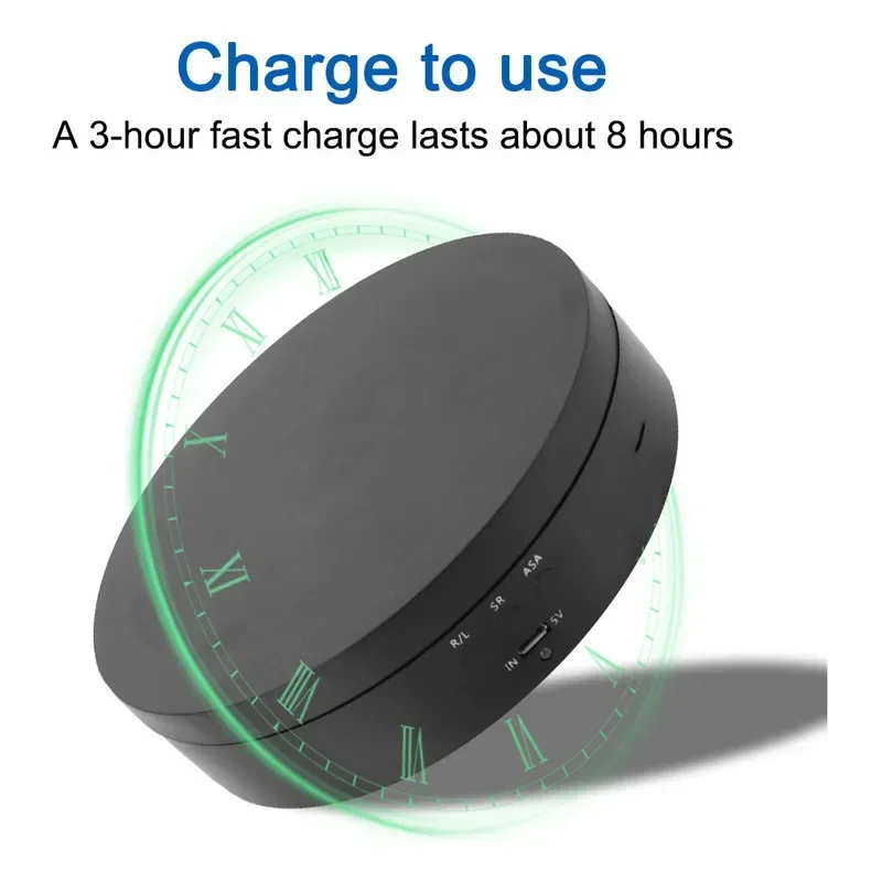 Electric 360 Degree Rotating Display Stand 3Speed ​​Mirror Turntable Jewelry Stand Battery/USB Power Supply,Photography Shooting