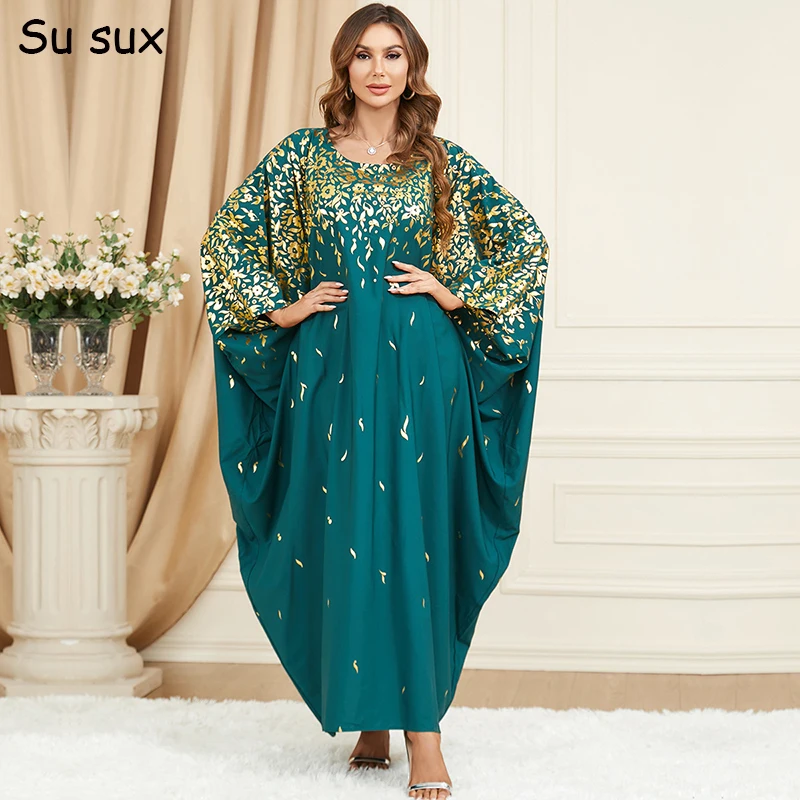 

Abayas For Women Muslim Dress Middle East Dubai Plus Size Loose O Neck Bat Sleeve Maxi Dress Kaftan Marocain Turkey Robe 2024