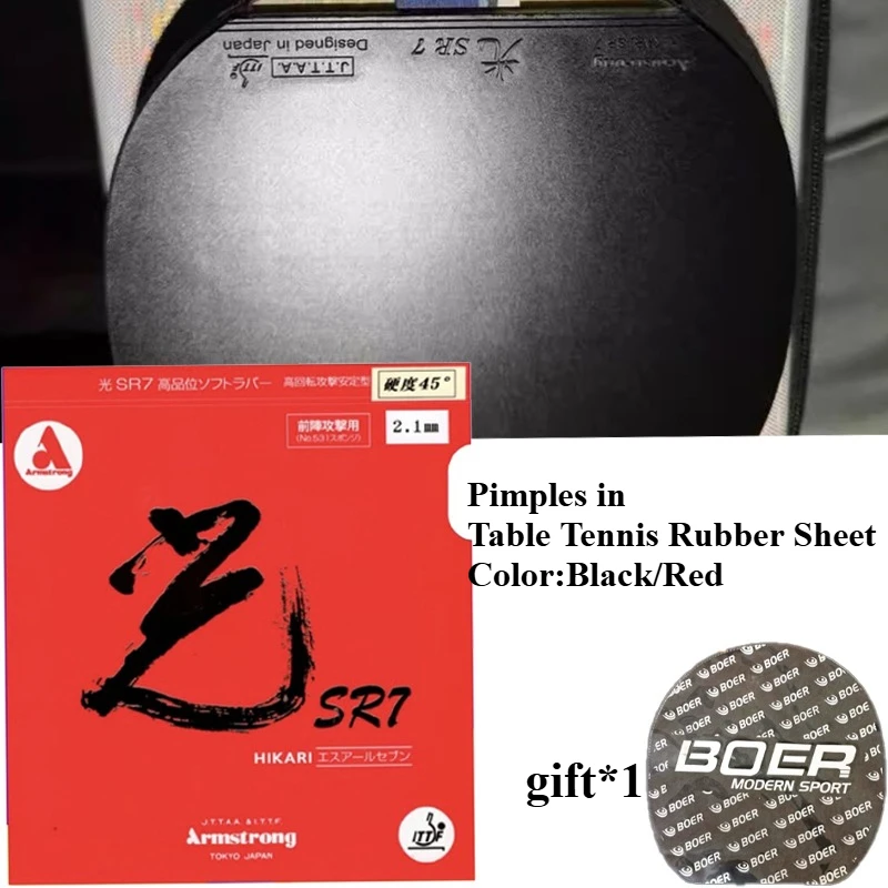 

Armstrong SR7 Series Table Tennis Rubber Sticky Pimples in with Japanese Sponge Ping Pong Rubber for Fast Attack&Loop No Booster