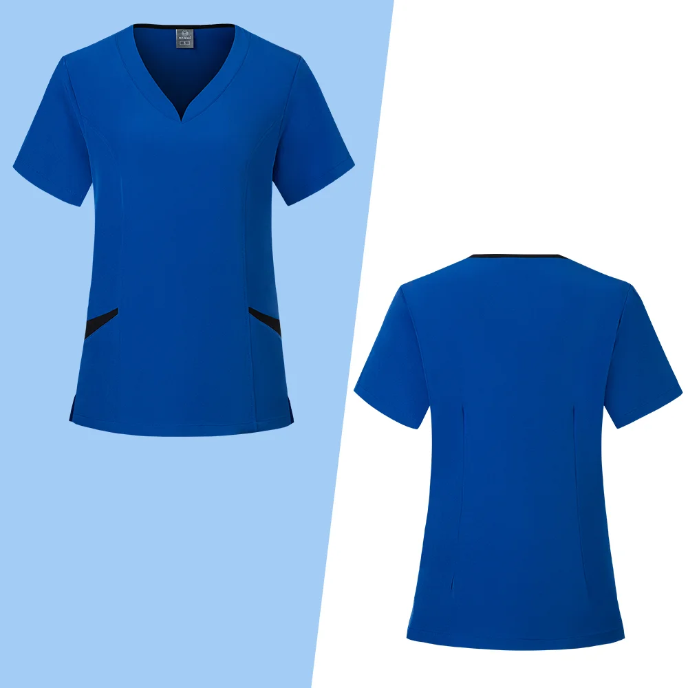 Le più nuove uniformi chirurgiche infermieristiche Donna Dottore Infermiera Uniformi Uomo Pantaloni dritti Scrub Set Abbigliamento medico Salone di bellezza Abbigliamento da lavoro