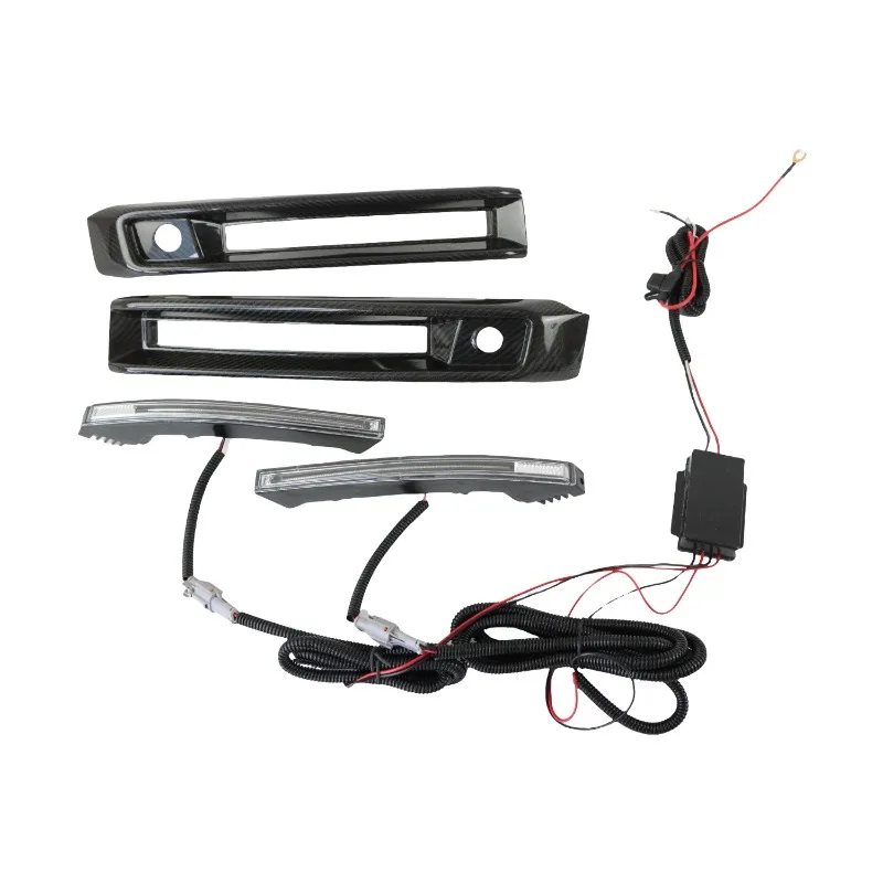 

1Set Carbon Fiber Front Bumper CoverLED Light Decoration for Mercedes Benz W463A W464 G63 AMG 19-23 Car Engine Replacement Parts