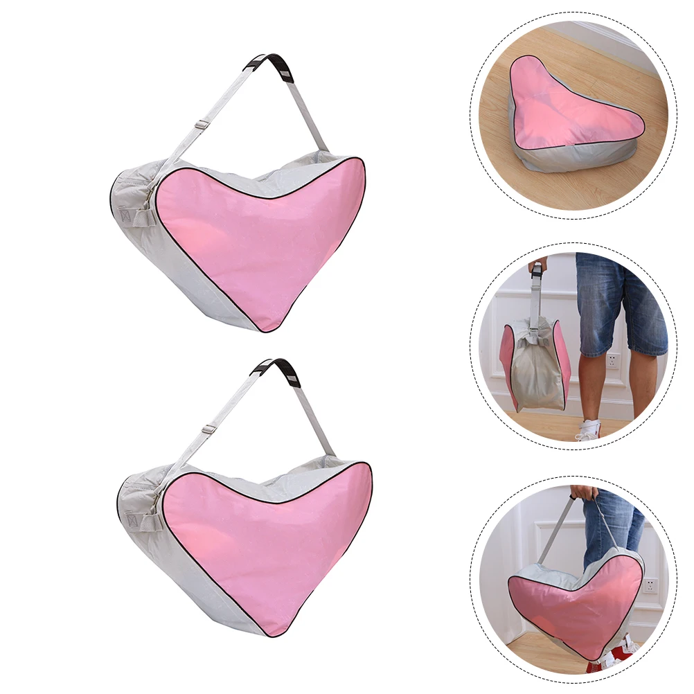 

2 Pcs Storage Bags Roller Skates Handbag Miss Backpack Oxford Cloth Ice Skating