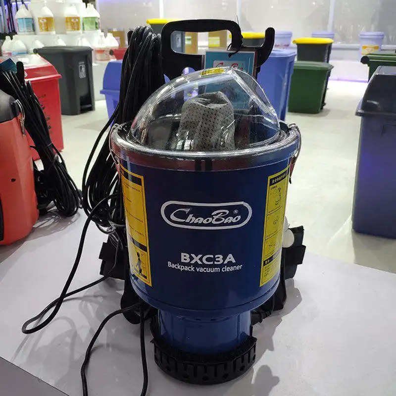 4L Blue Backpack Vacuum Cleaner Electric Handheld Functions Car Industrial Business Hotel Use Upright