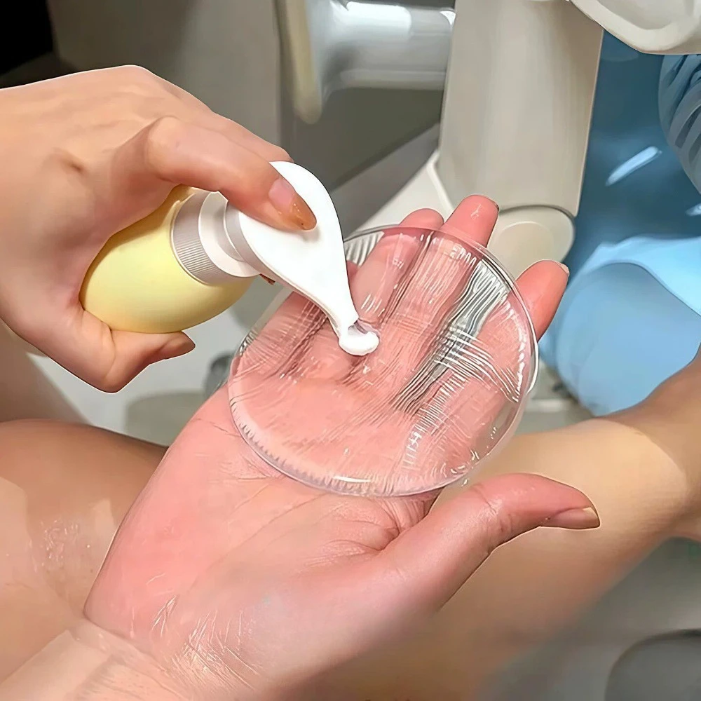9cm Silicone Body Lotion Applicator Round Body Cream Sponge Reusable Body Butter Spread Tool Self Tanning Applicator Pad